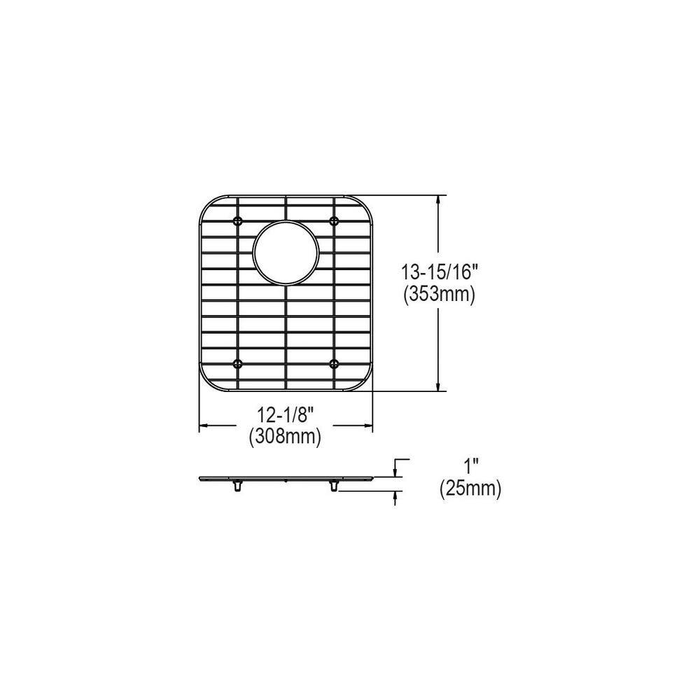 Elkay Dayton 12.125 in. x 13.9375 in. Bottom Grid for Kitchen Sink in Stainless Steel