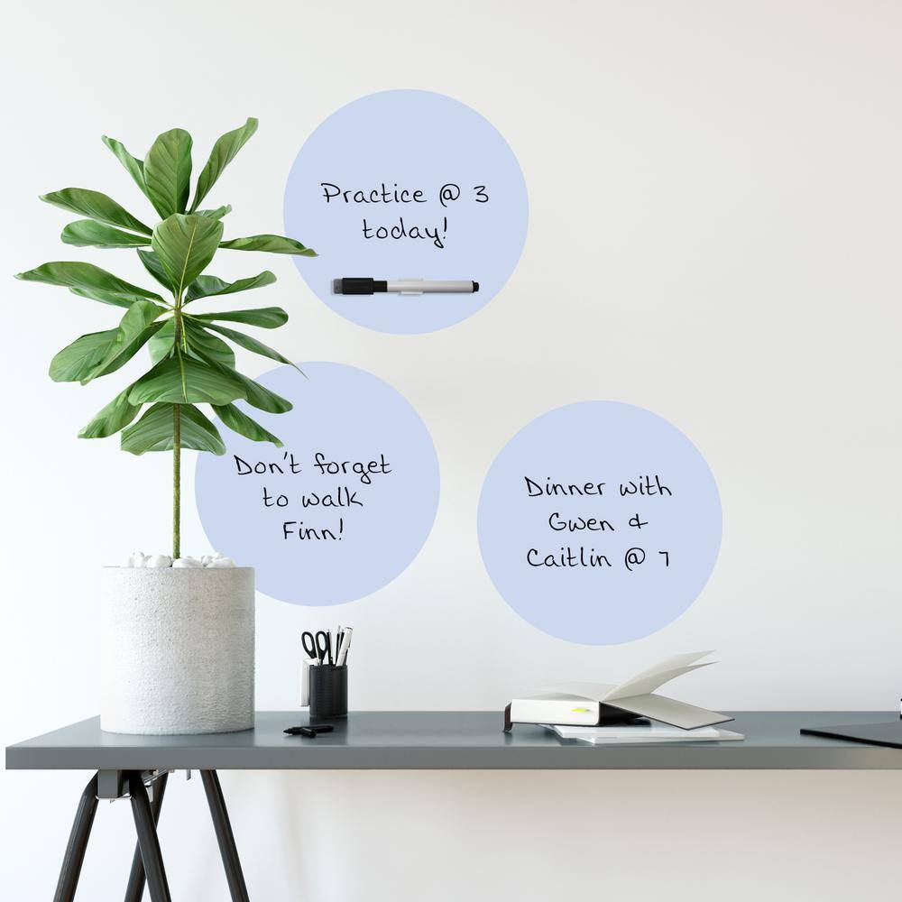 WallPops Aurora Blue Dry Erase Wall Decals (Set of 6)