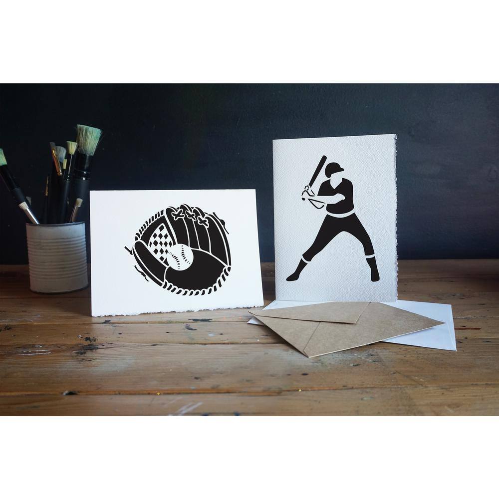Stencil1 Baseball Stencil (4-Pack)
