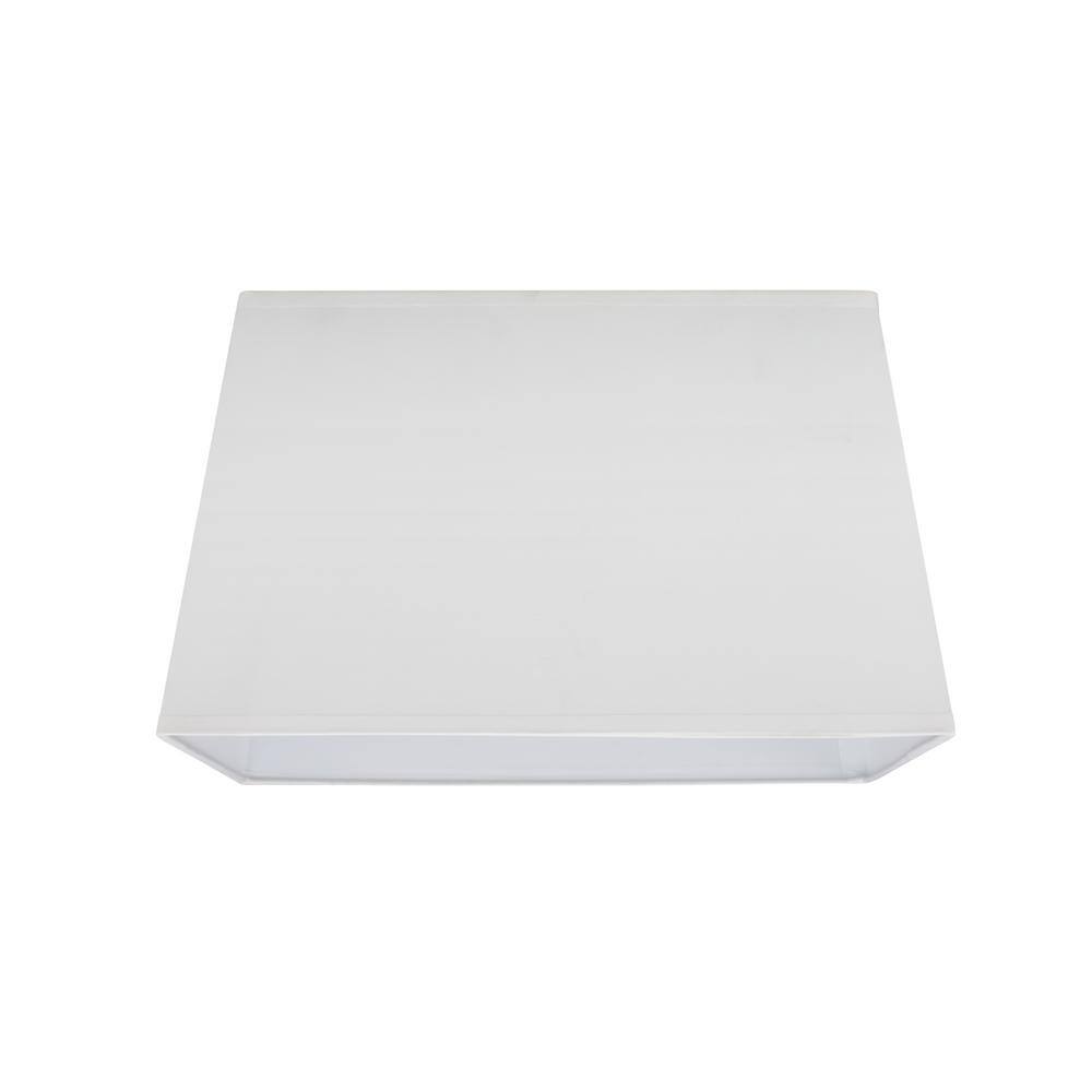 Aspen Creative Corporation 16 in. x 10 in. White Hardback Rectangular Lamp Shade