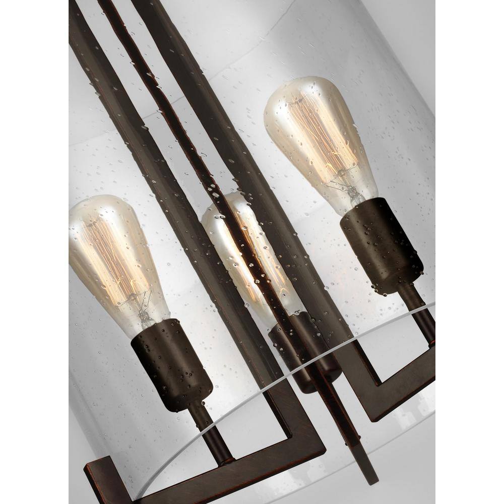 Generation Lighting Dawes 3-Light Burnt Sienna Pendant