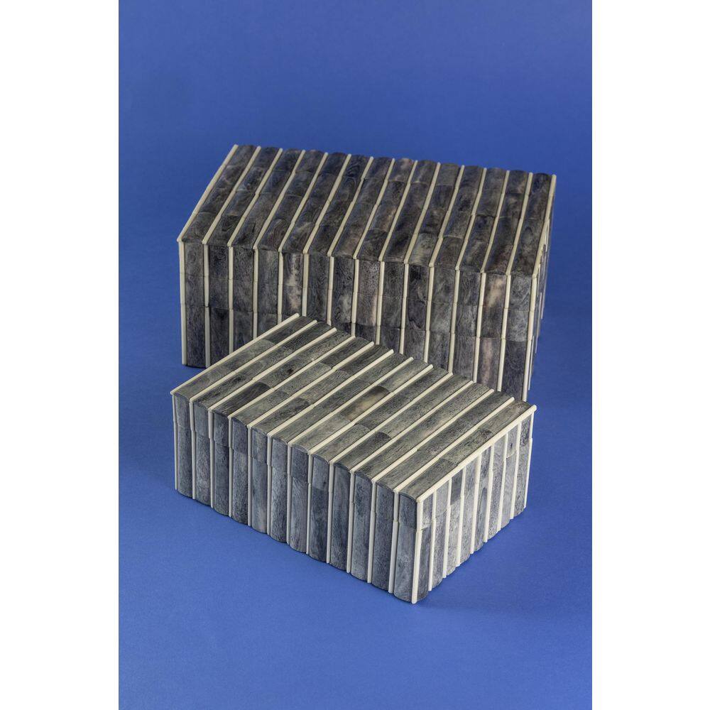 GAURI KOHLI Benares Bone Decorative Boxes (Set of 2)