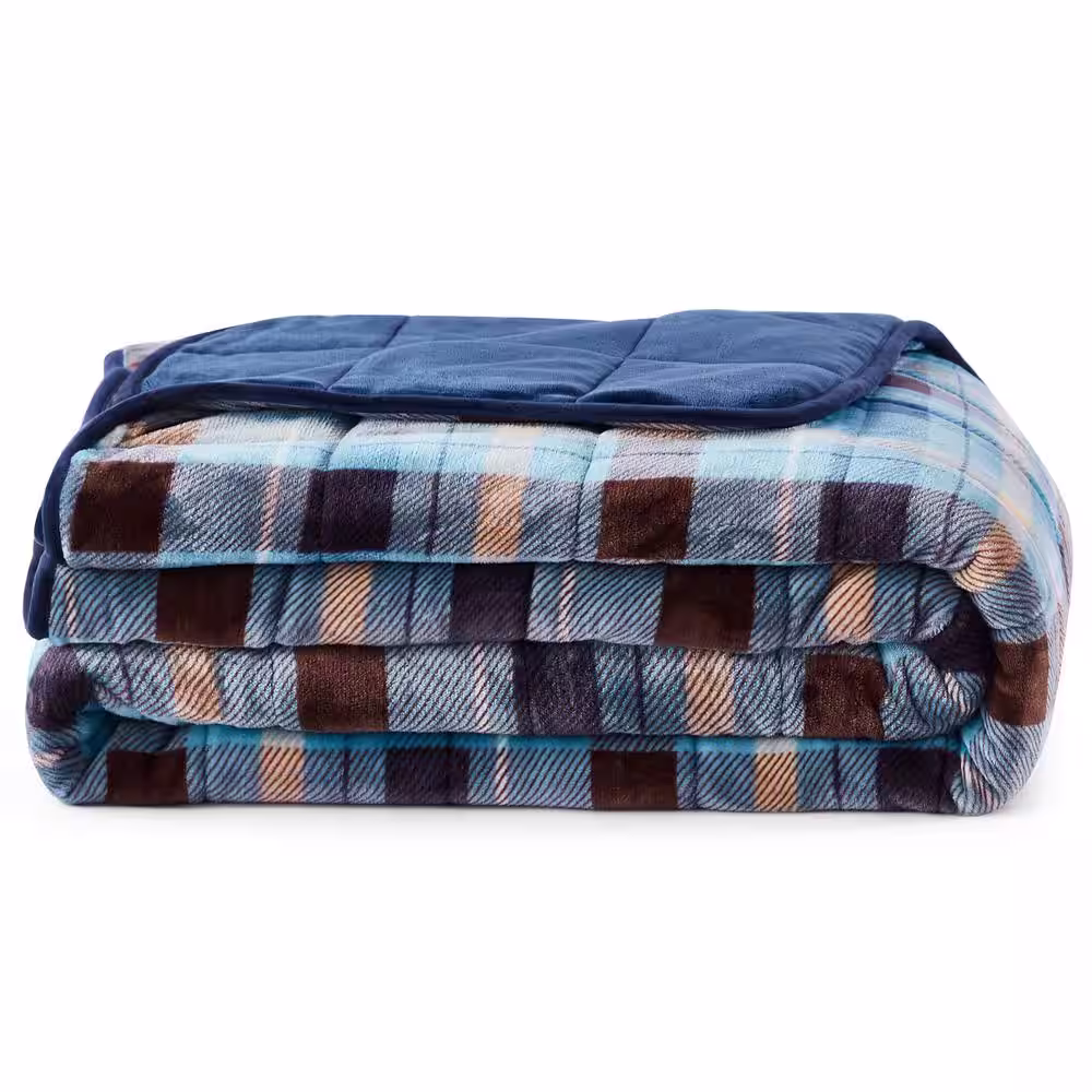 DREAM THEORY Plaid Twin 20 lb. 3 PC Weighted Comforter Set