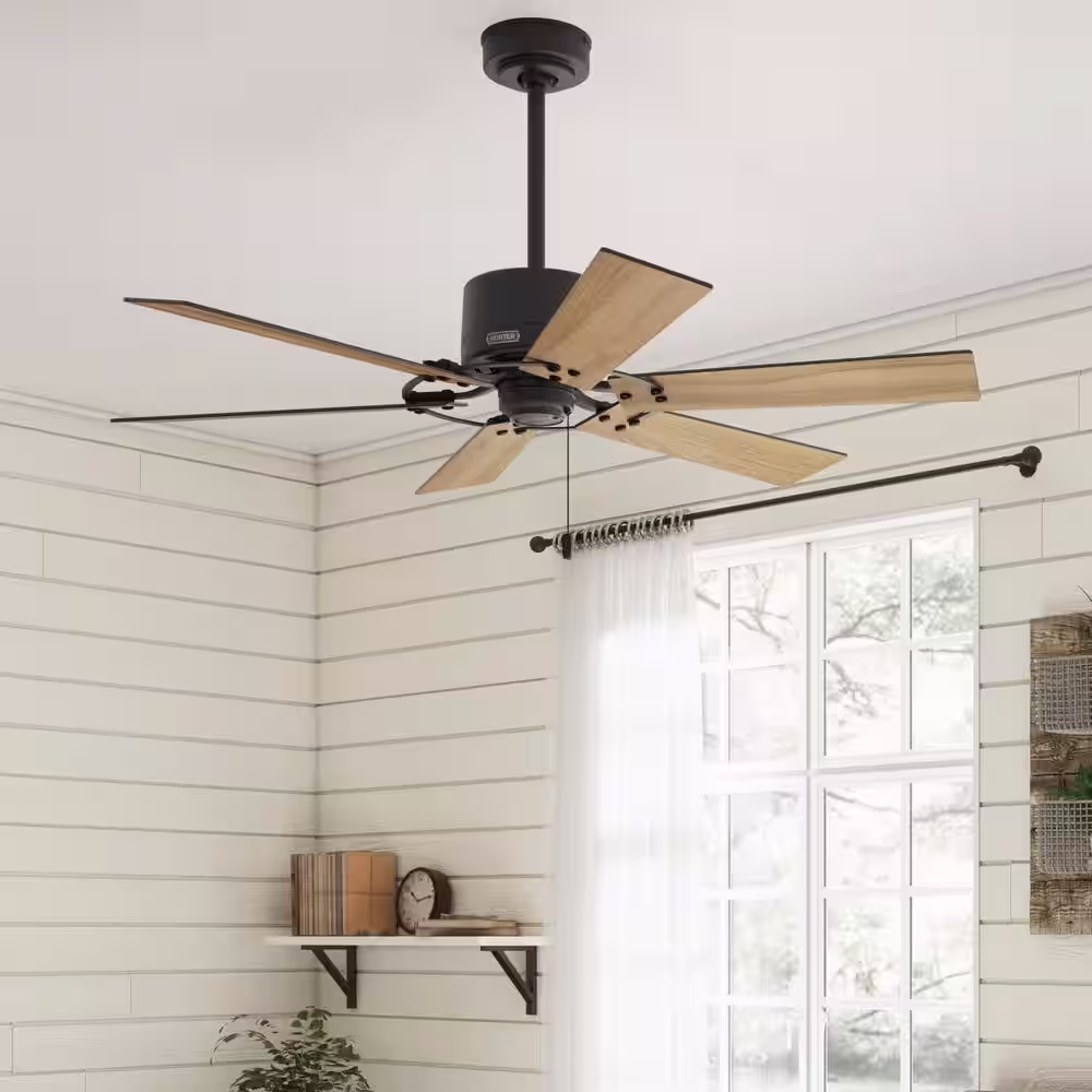 Hunter Gilrock 52 in. Indoor Matte Black Ceiling Fan
