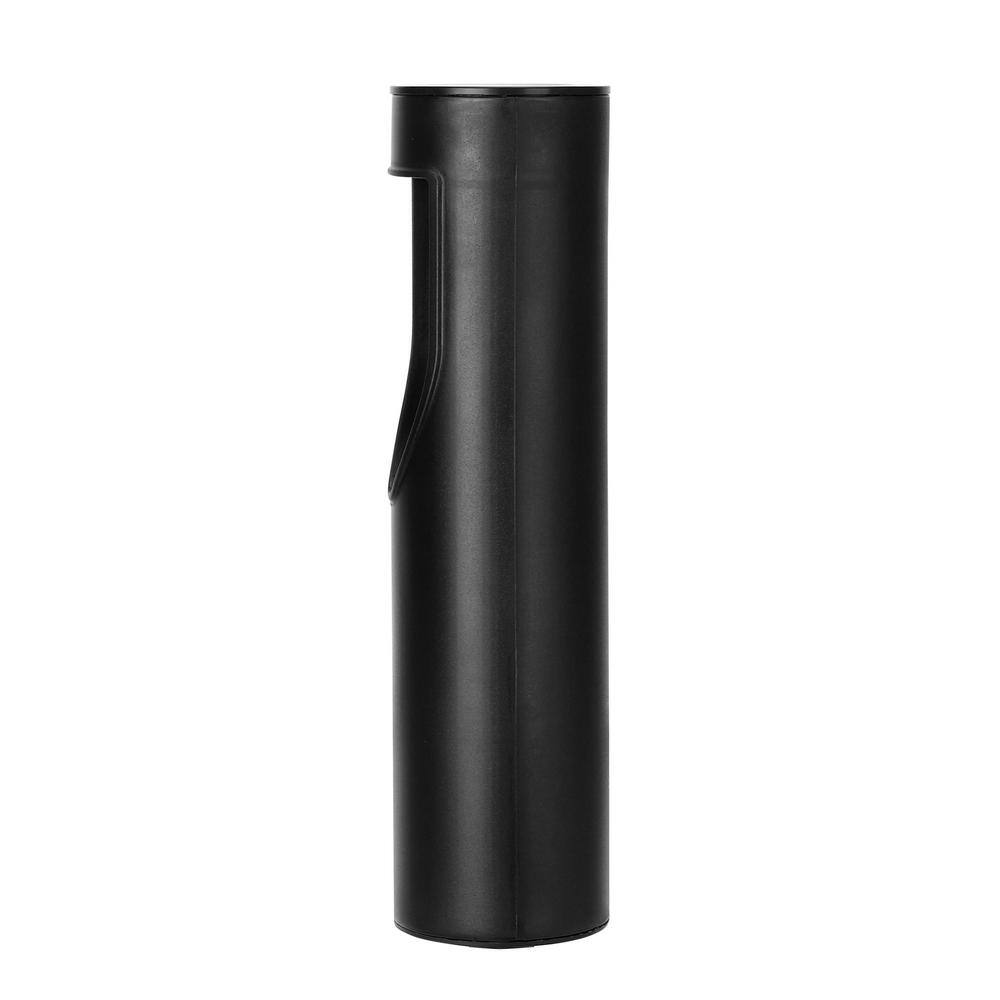 TECHKO Black Outdoor Solar LED Cylinder Bollard Weather Resistant Path Lights (2-Pack)