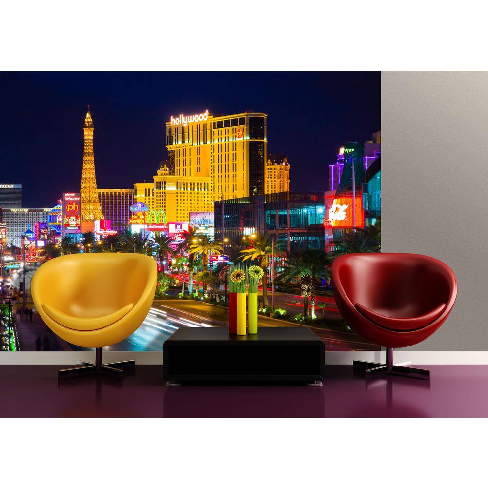 Dundee Deco Las Vegas Strip Casino Hotels at Night Non-Woven Wall Mural