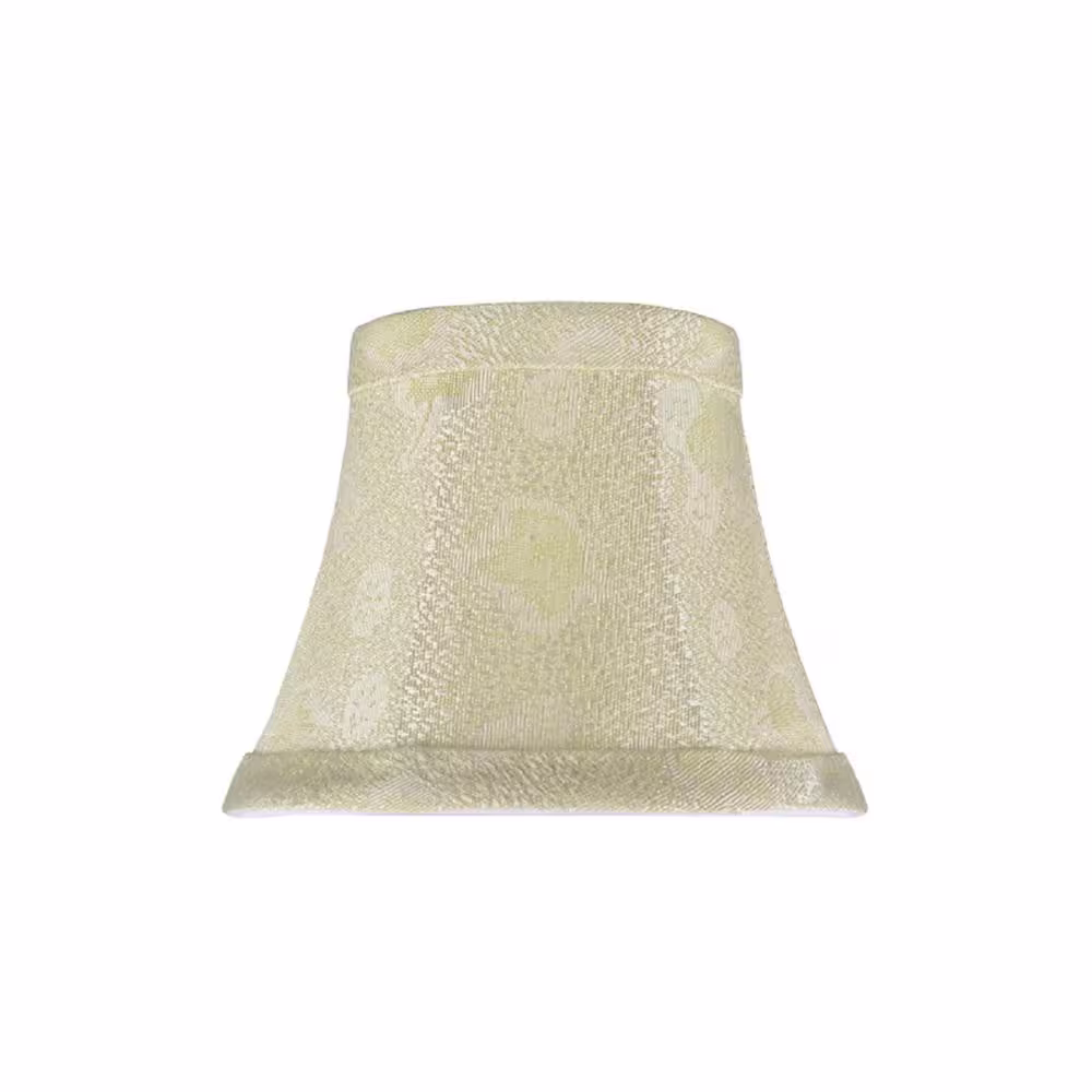 Aspen Creative Corporation 5 in. x 4 in. Butter Creme and Pumpkin Leaf Design Bell Lamp Shade (2-Pack)