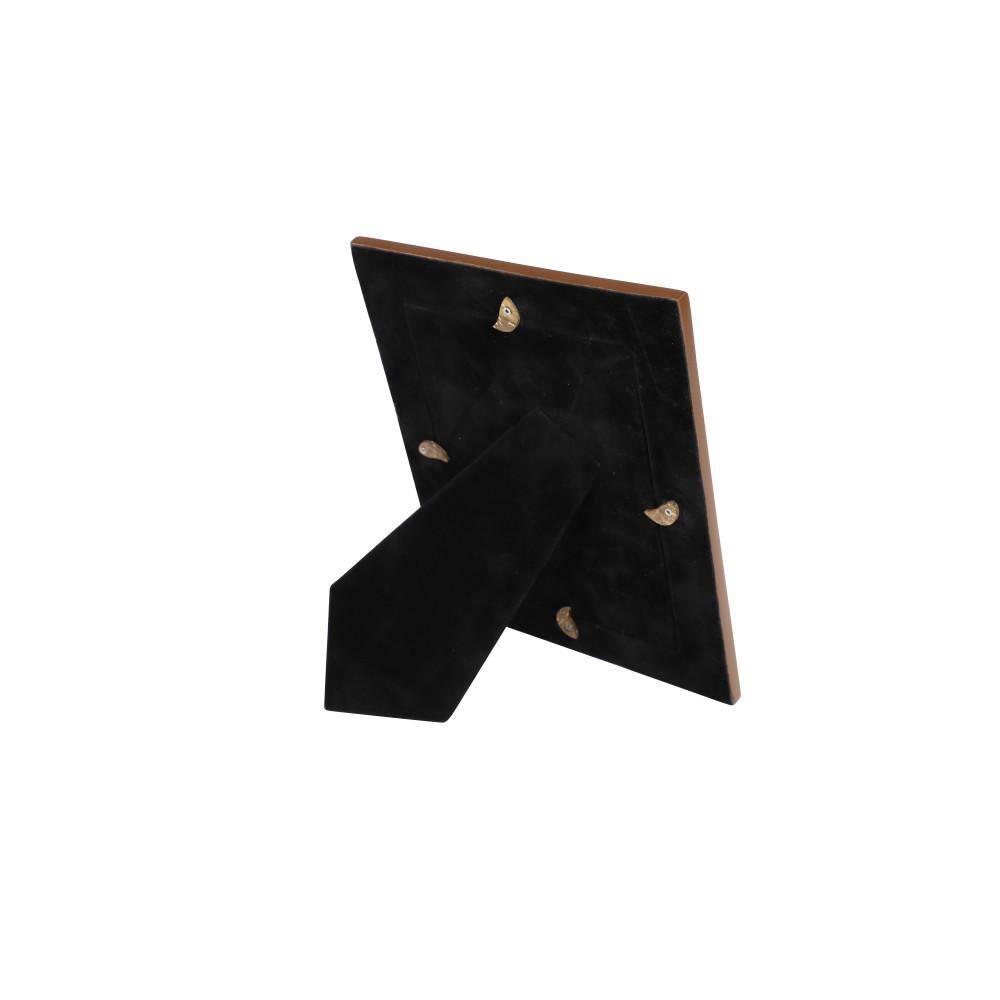 Litton Lane 5 in. x 7 in. Large Inlaid Gold Capiz Shell and Banana Wood Picture Frame