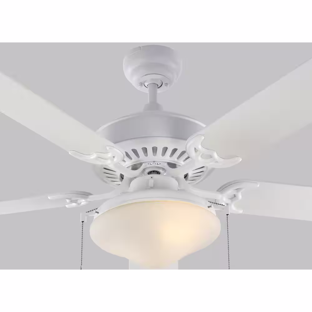 Generation Lighting Haven DC LED 52 in. Indoor Matte White Ceiling Fan with Light Kit