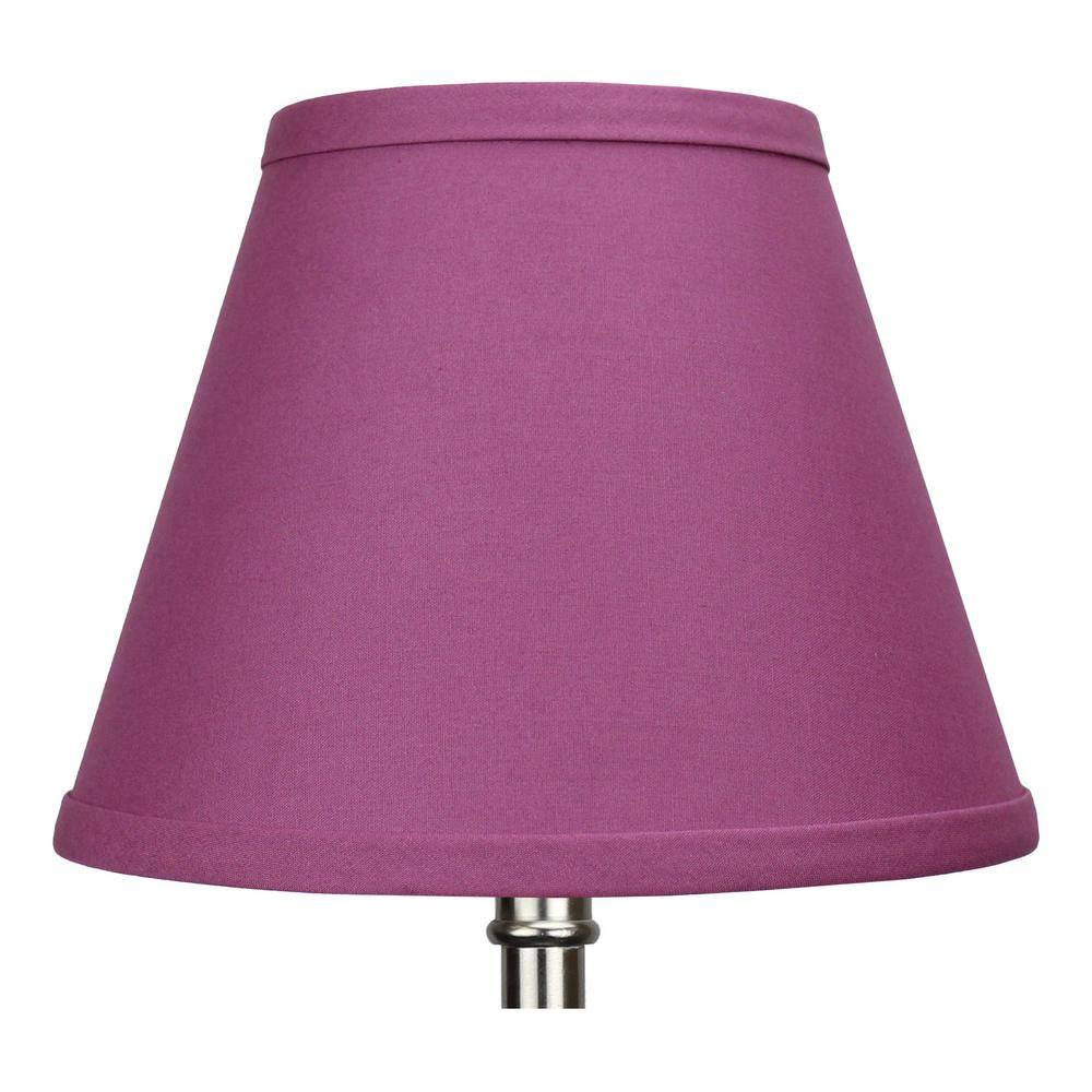 FenchelShades.com 5 in. Top Diameter x 9 in. Bottom Diameter x 7 in. Slant Linen Plum Empire Lamp Shade