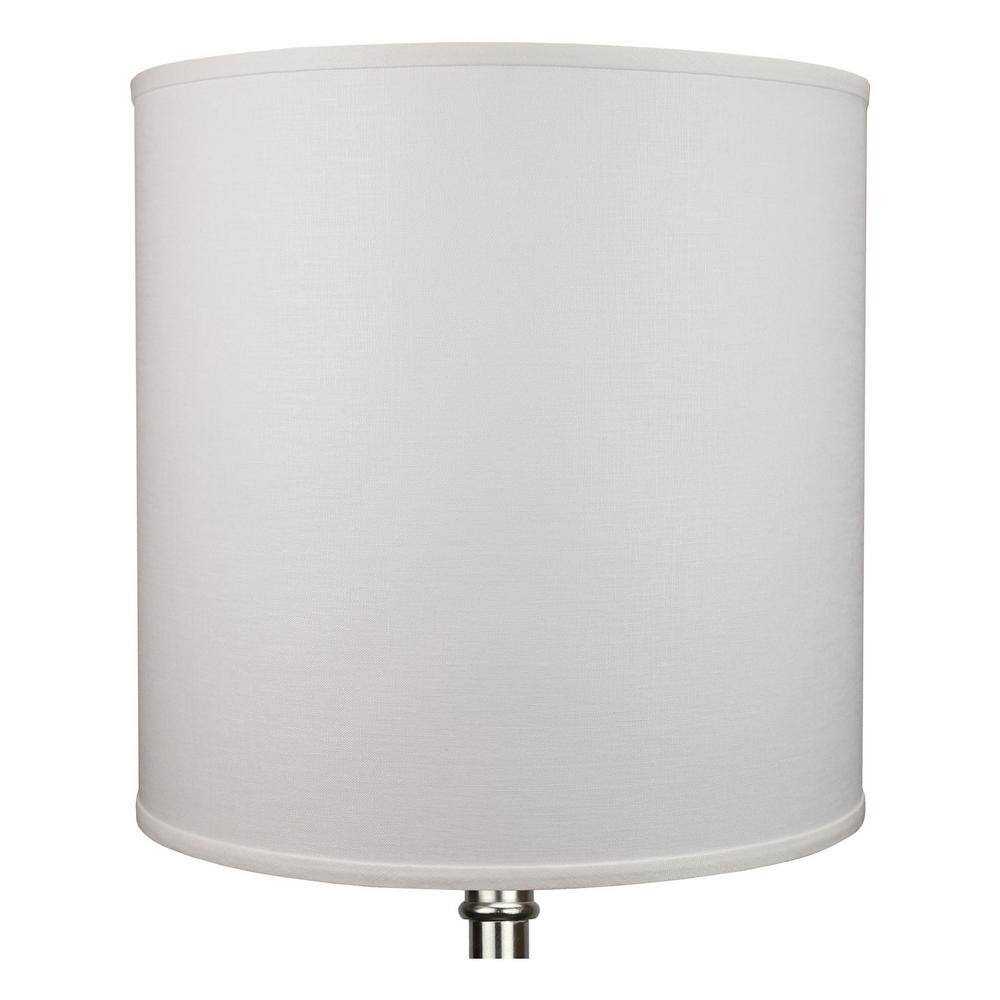 FenchelShades.com Fenchel Shades 18 in. Top Diameter x 18 in. Bottom Diameter x 18 in. Height Drum Lamp Shade - Designer Linen Off White