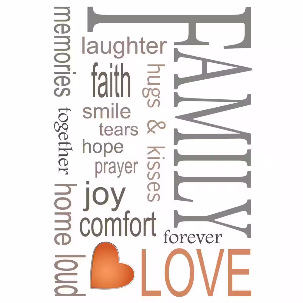 None Family Wall Quotes Black Matte Wall Decal