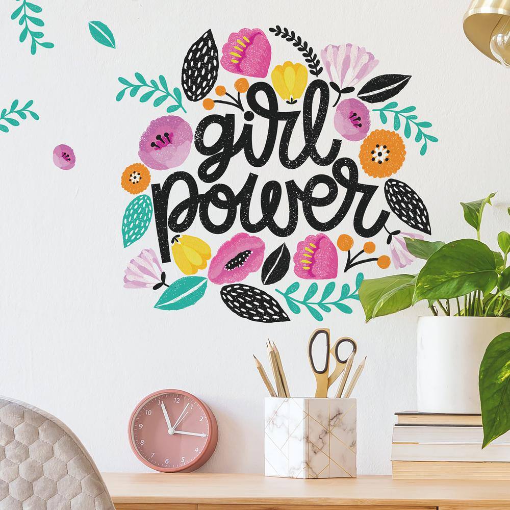 RoomMates Girl Power Giant Multi-Colored Vinyl Wall Decal