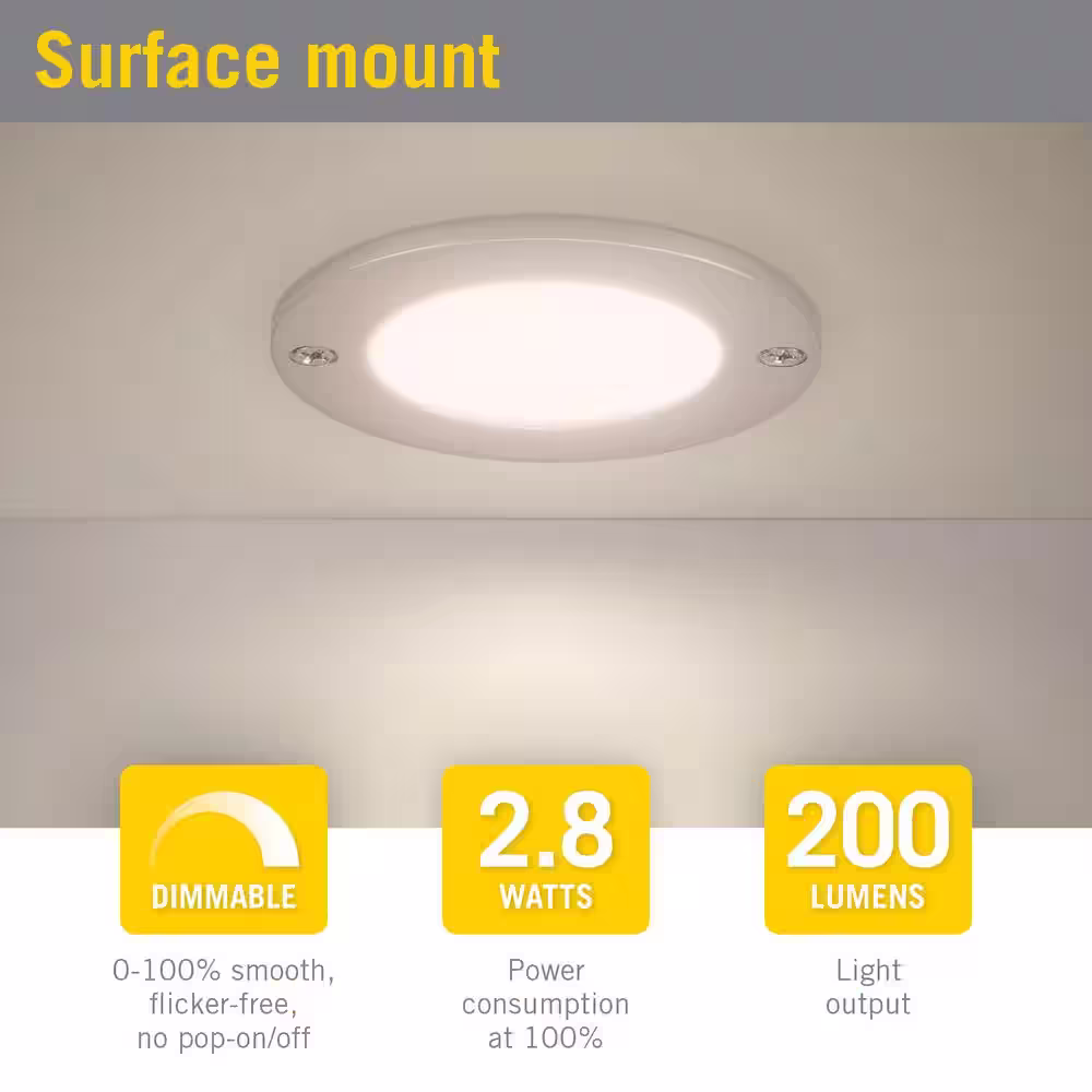 Armacost Lighting Disc Low Profile Under Cabinet LED Puck Light 4000K