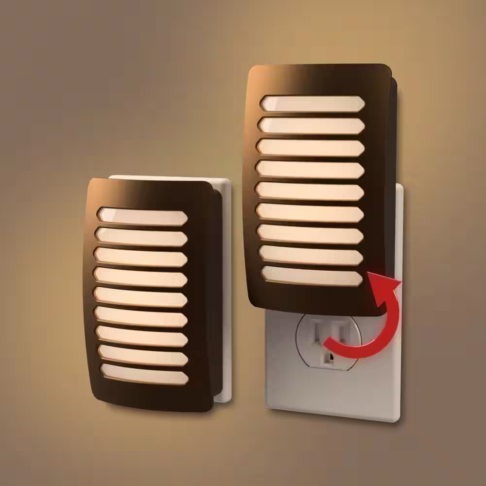 Westek Aged Bronze Louver Decoplug LED Night Light