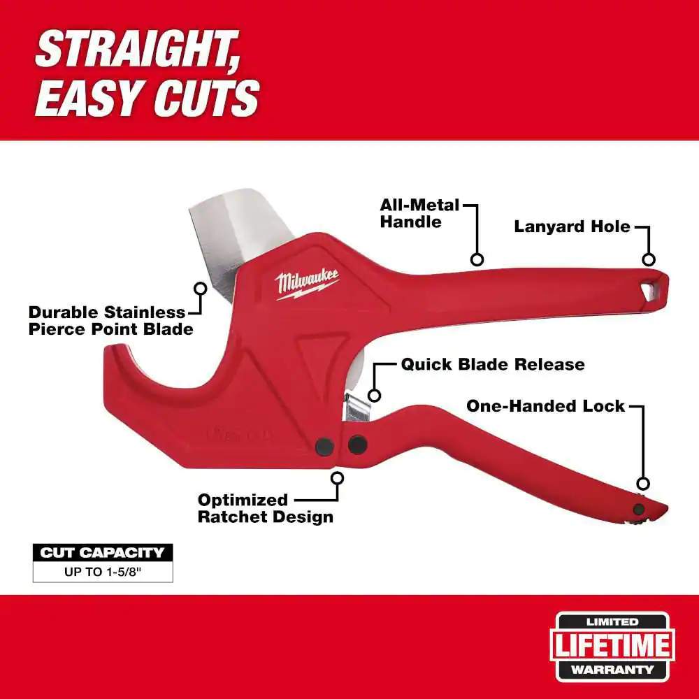 Milwaukee 1-5/8 in. Ratcheting Pipe Cutter