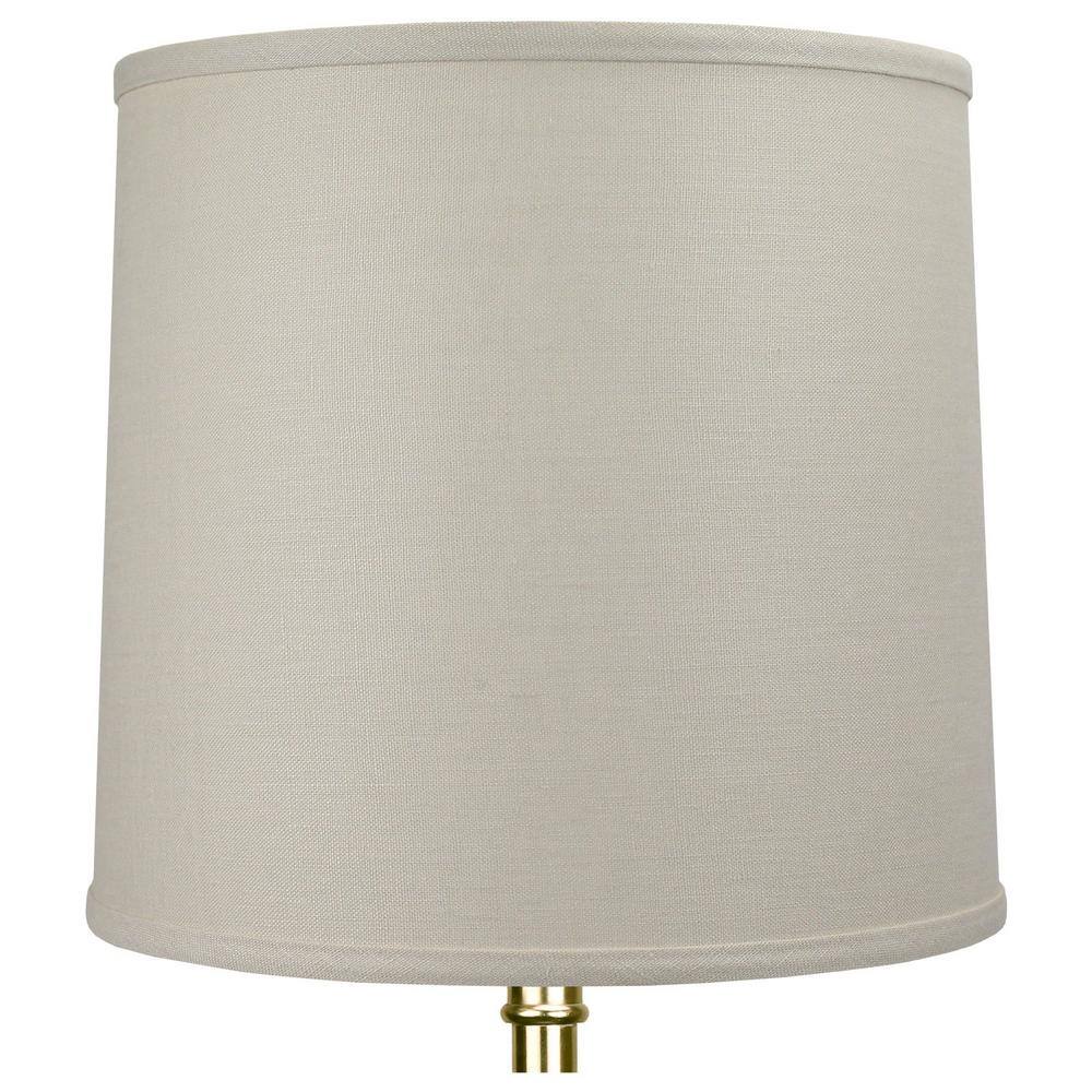 FenchelShades.com 12 in. Top Diameter x 13 in. Bottom Diameter x 12 in. Slant Designer Linen Natural Empire Lamp Shade