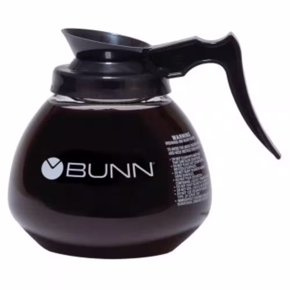 Bunn 12-Cup Commercial Glass Decanter with Black Handle, (3 pack)
