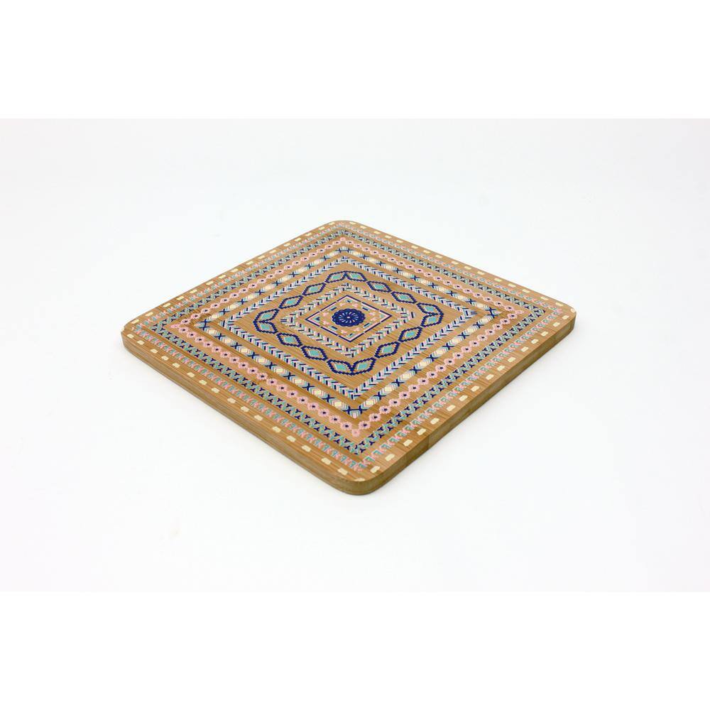 BergHOFF Bamboo Multi-Colored Trivets (Set of 4)