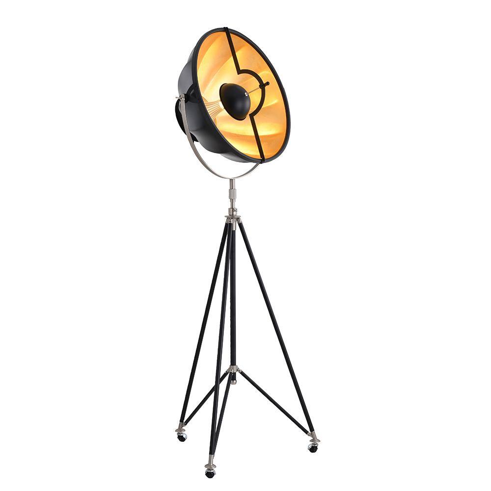 None Emmanuel 94.5 in. Black Floor Lamp