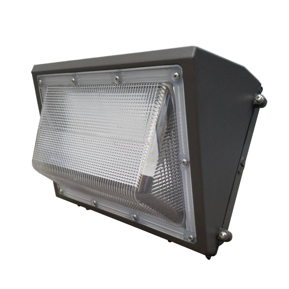 Innoled 400-Watt Equivalent Bronze Outdoor Integrated LED with Photocell Wall Pack Light