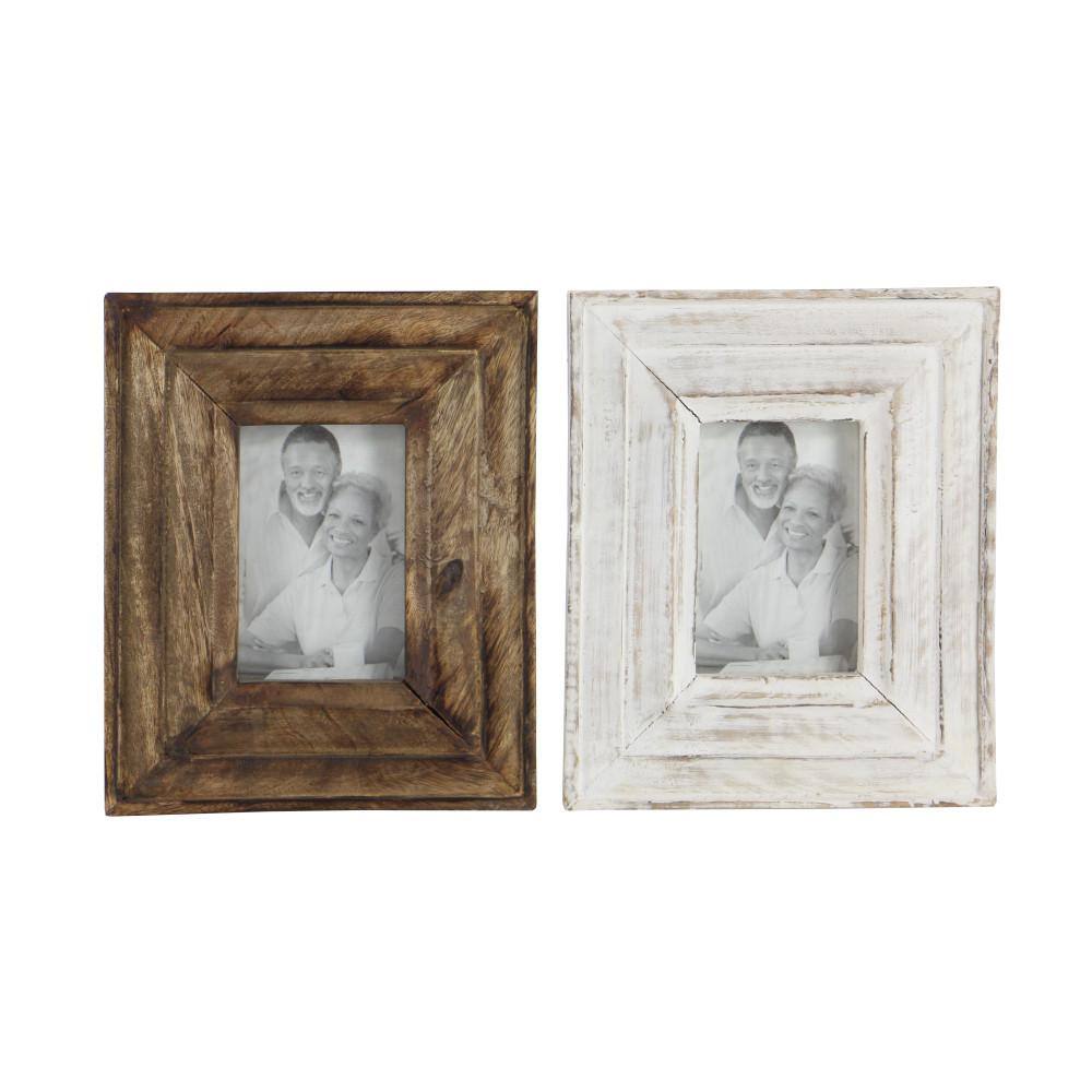 Novogratz Brown Mango Wood Photo Frame (2- Pack)