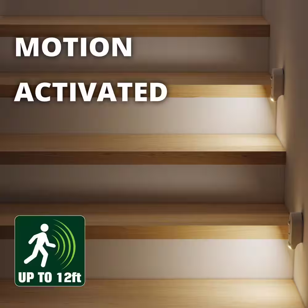 None 0.4-Watt 20 Lumens Battery Operated Integrated LED Motion Activated Indoor Path Night Light