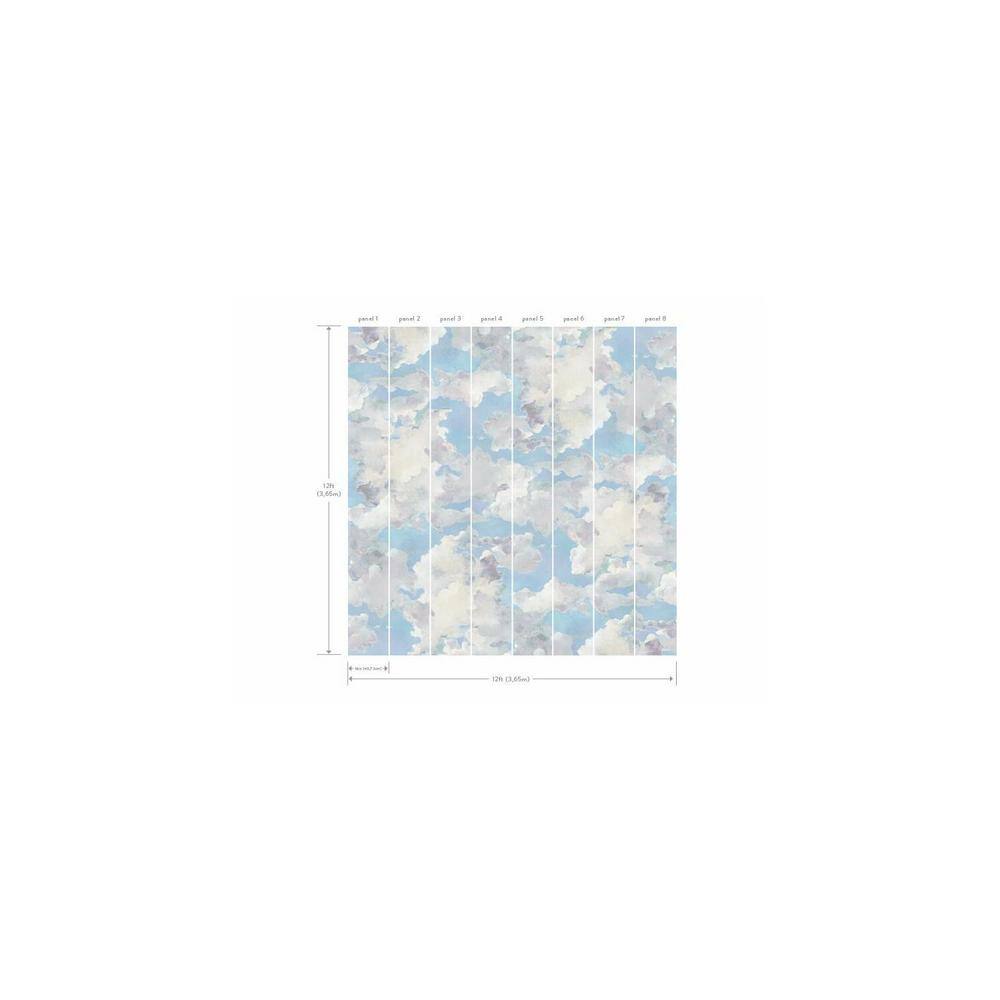 York Wallcoverings Blue Cloud Over Mural