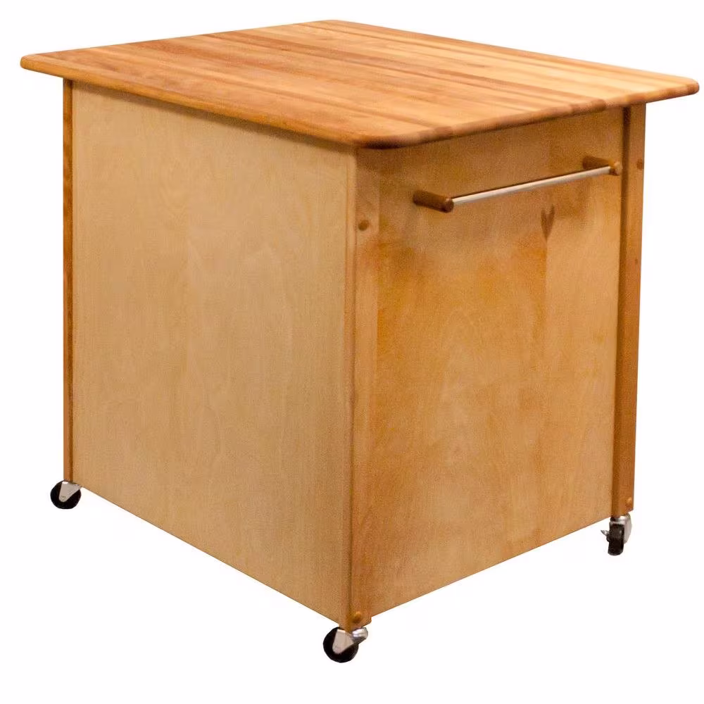 Catskill Craftsmen Natural Wood Kitchen Cart with Storage