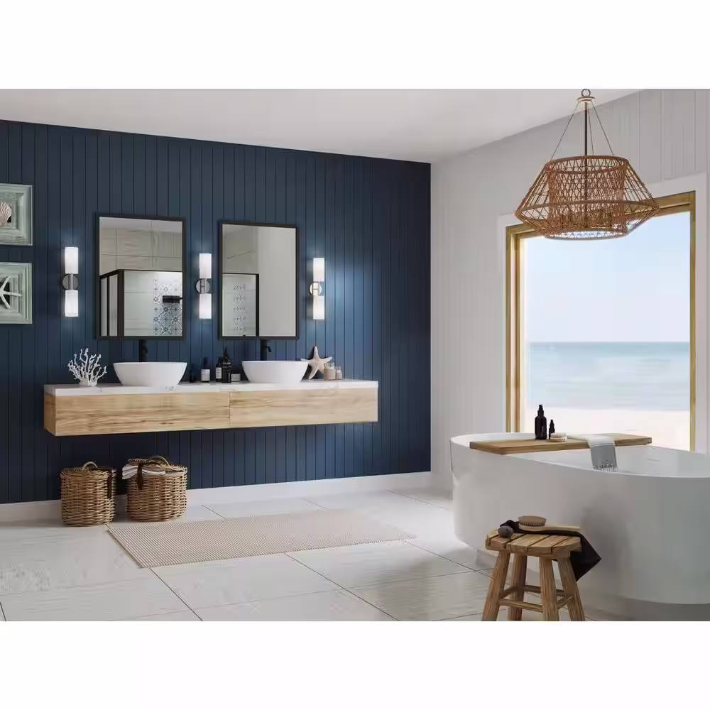 Progress Lighting Cofield Collection 22-1/2 in. 2-Light Polished Chrome Wall Bracket with Clear Glass Shades