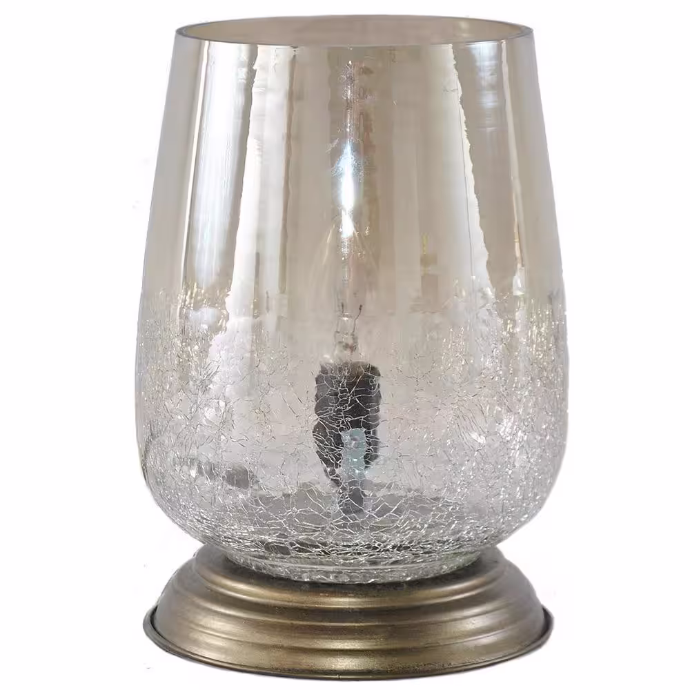 River of Goods 7.9 in. Metallic Smoke Bordeaux Handblown Glass Table Lamp