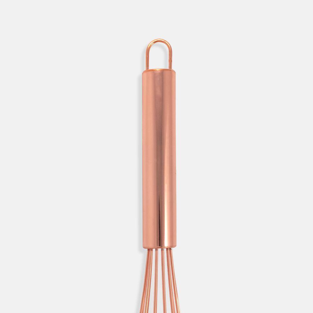 ExcelSteel 12 in. Professional Stainless Rose Gold Heavy Duty French Whisk