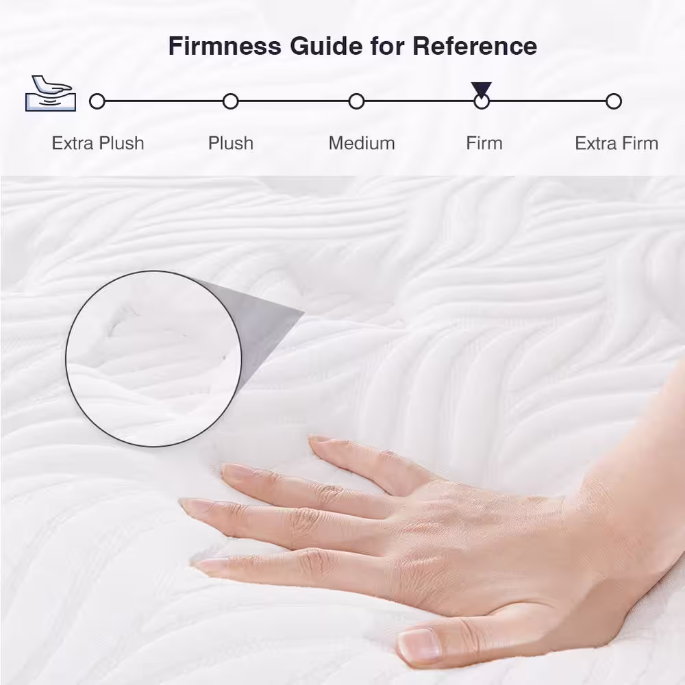 Avenco 10 in. Medium Firm Hybrid Pillow Top Mattresses, Strong Edge Support, Queen Mattress