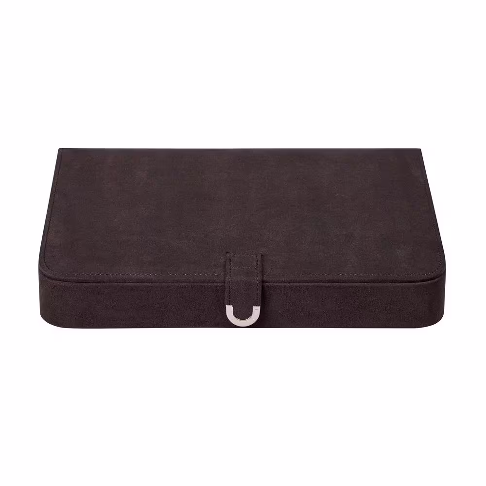 Mele & Co Cameron Black Plush Fabric Jewelry Box