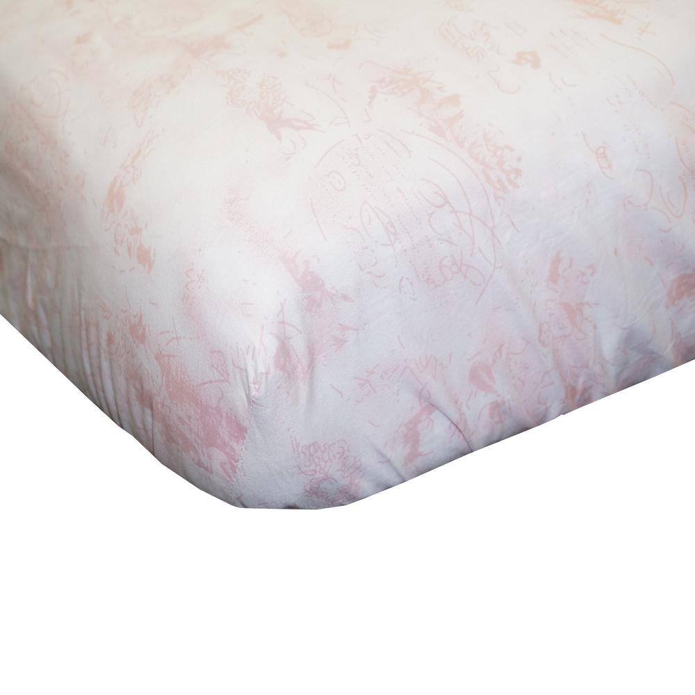 Cotton Tale Designs Heaven Sent Girl Pink Tye Dye Cotton Fitted Baby Crib Sheet