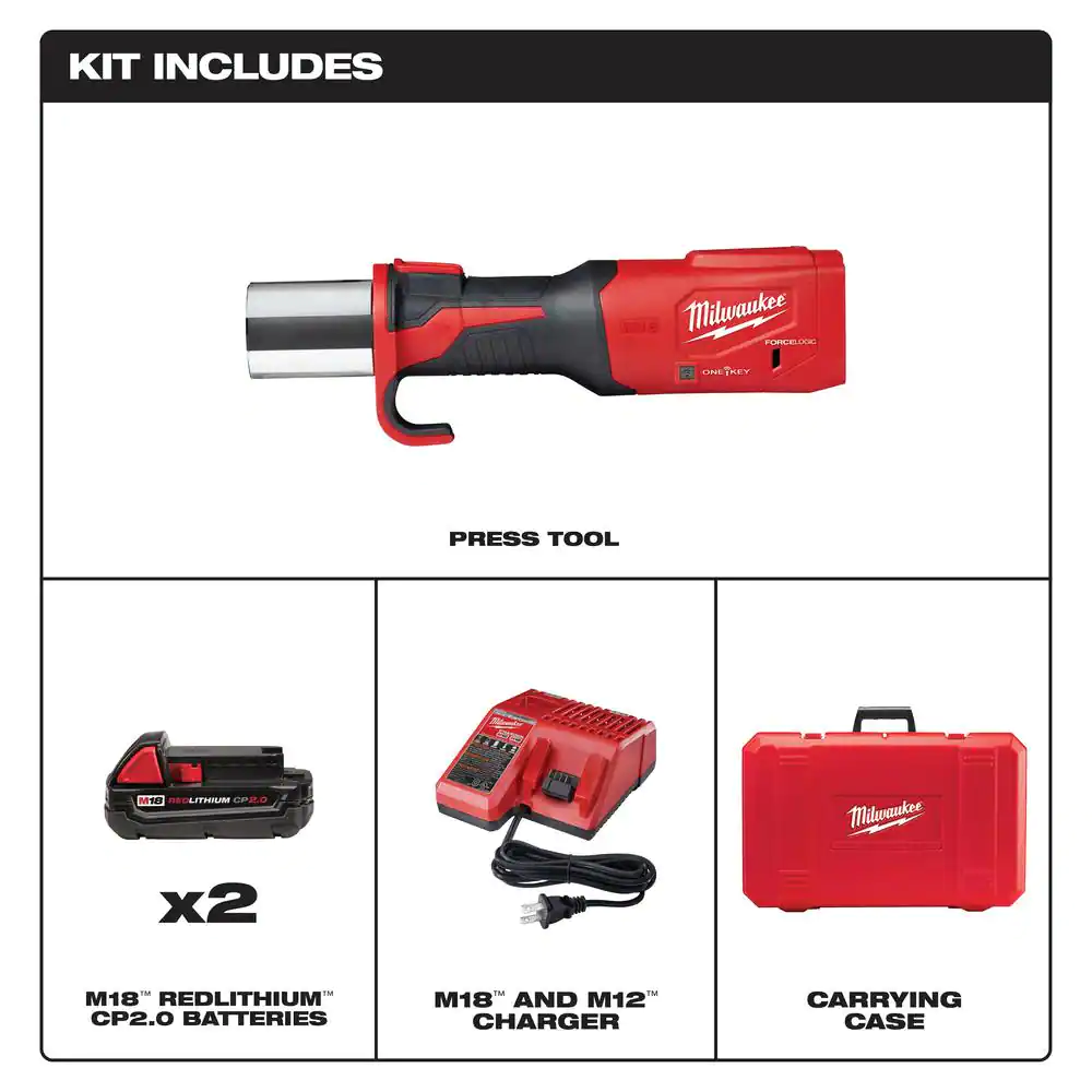 Milwaukee M18 18-Volt Lithium-Ion Brushless Cordless FORCE LOGIC Press Tool (Tool-Only)