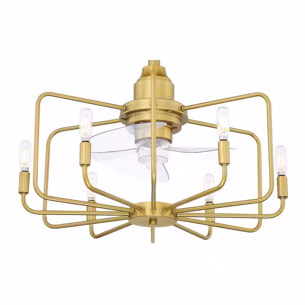 FANIMATION Influencer 22 in. Indoor Brushed Satin Brass Ceiling Fan with Light