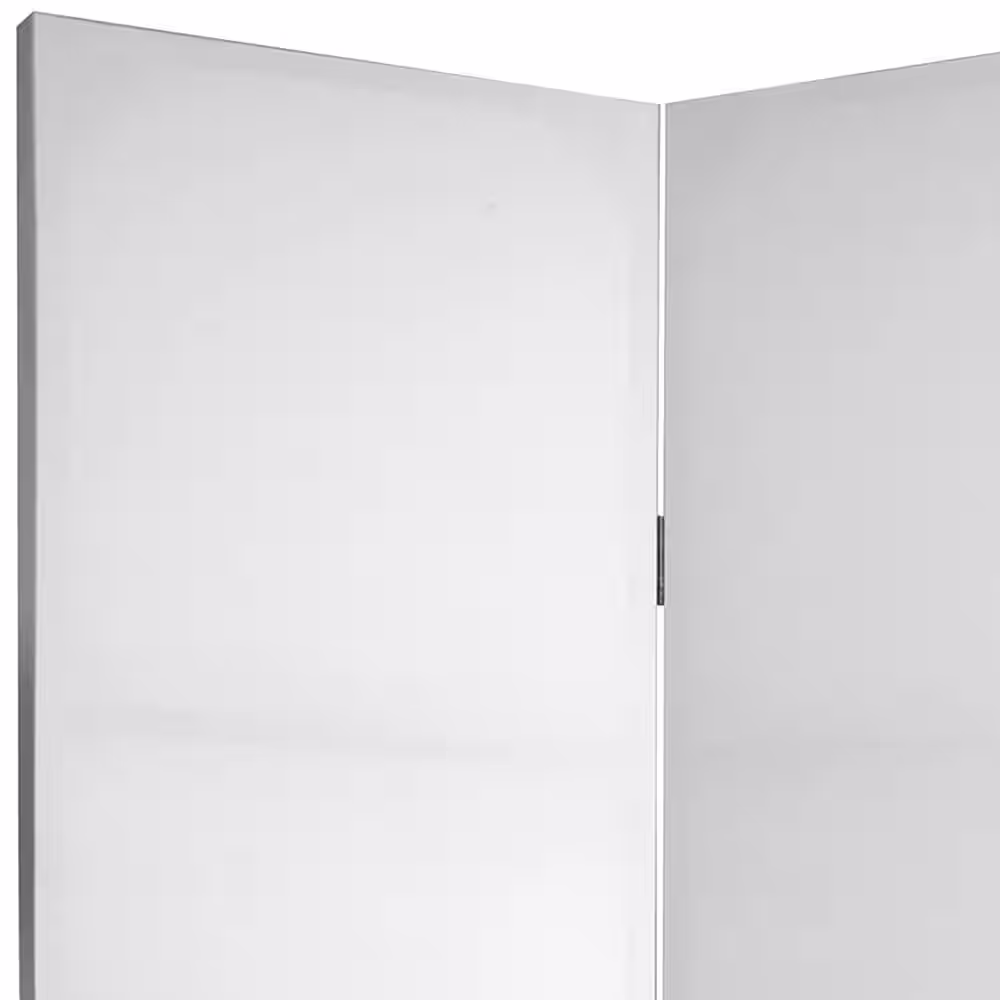 Oriental Furniture 7 ft. White Do It Yourself Canvas 8-Panel Room Divider