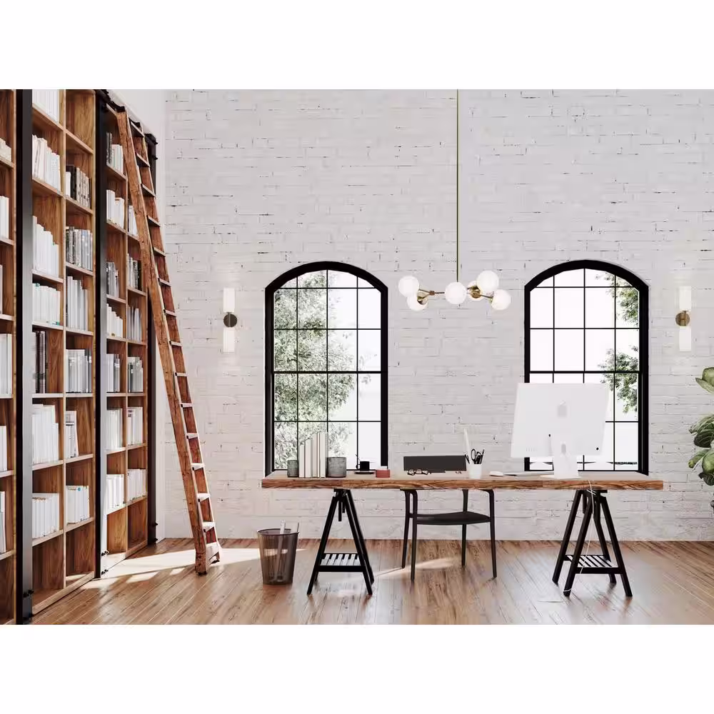 Progress Lighting Cofield Collection 22-1/2 in. 2-Light Vintage Brass Transitional Wall Bracket with Clear Glass Shades