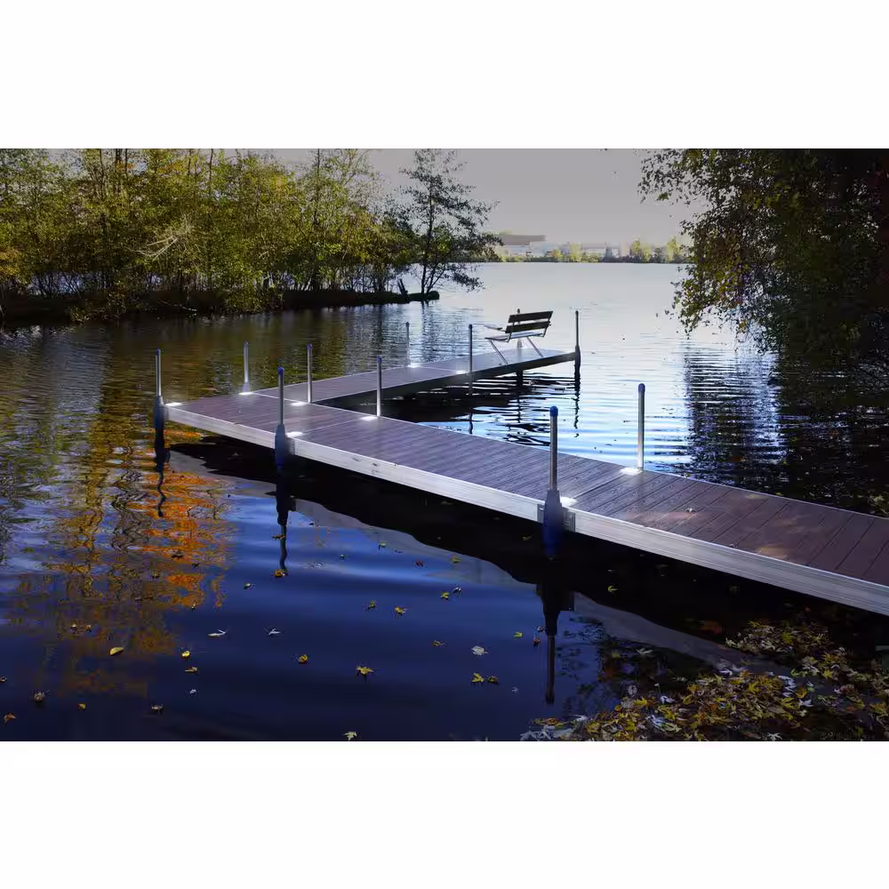 Tommy Docks Clear Stealth Solar Lithium White LED Dock, Deck and Pathway Light