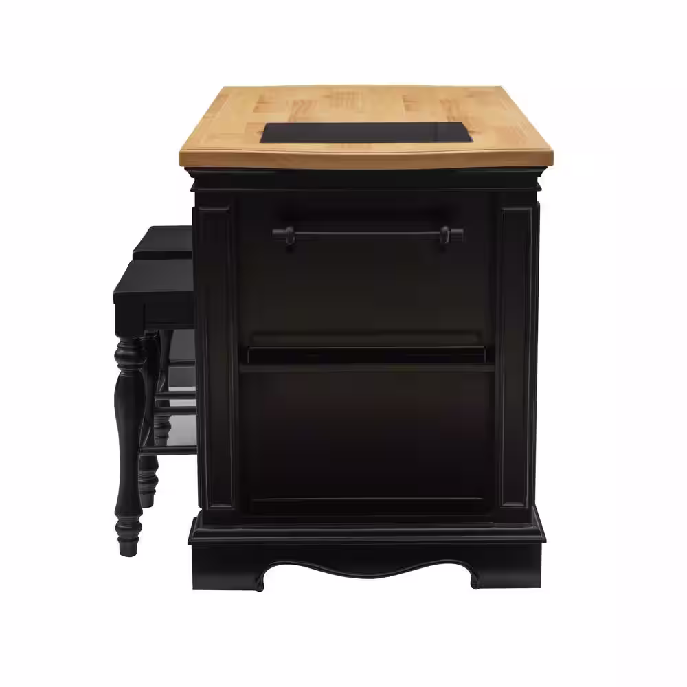 Powell Company Natural Pennfield Black Kitchen Island Granite Top