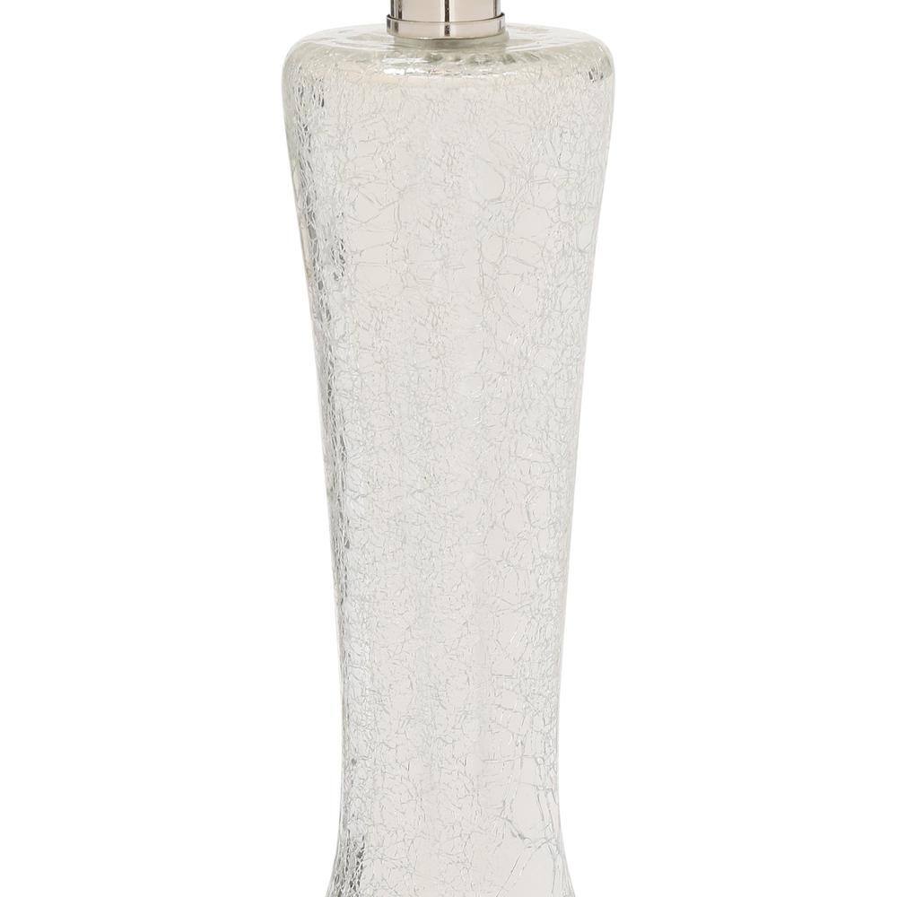 Fangio Lighting 27.5 in. Silver Mercury Glass and Polished Nickel Metal Table Lamp