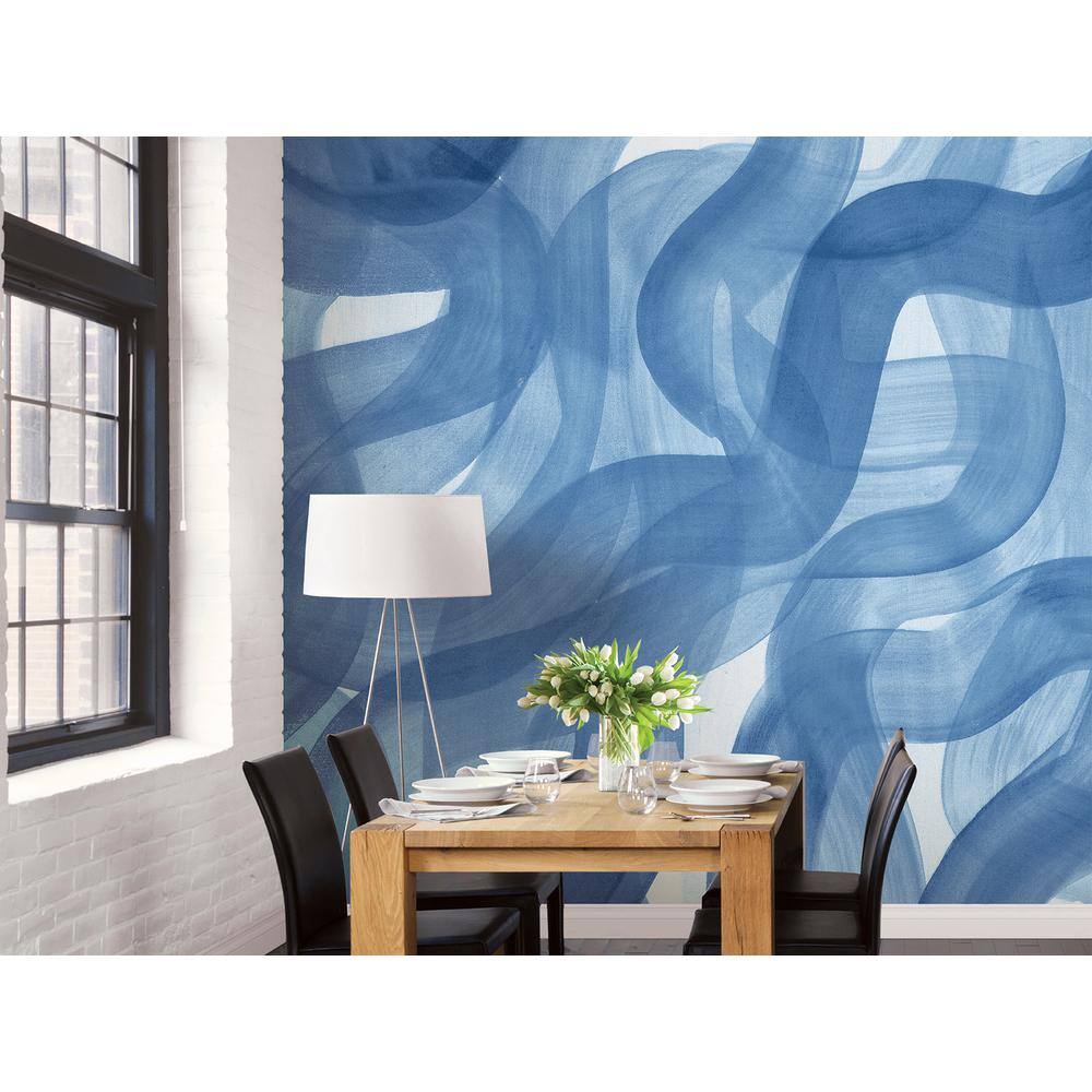 A-Street Prints Waves Blue Wall Mural