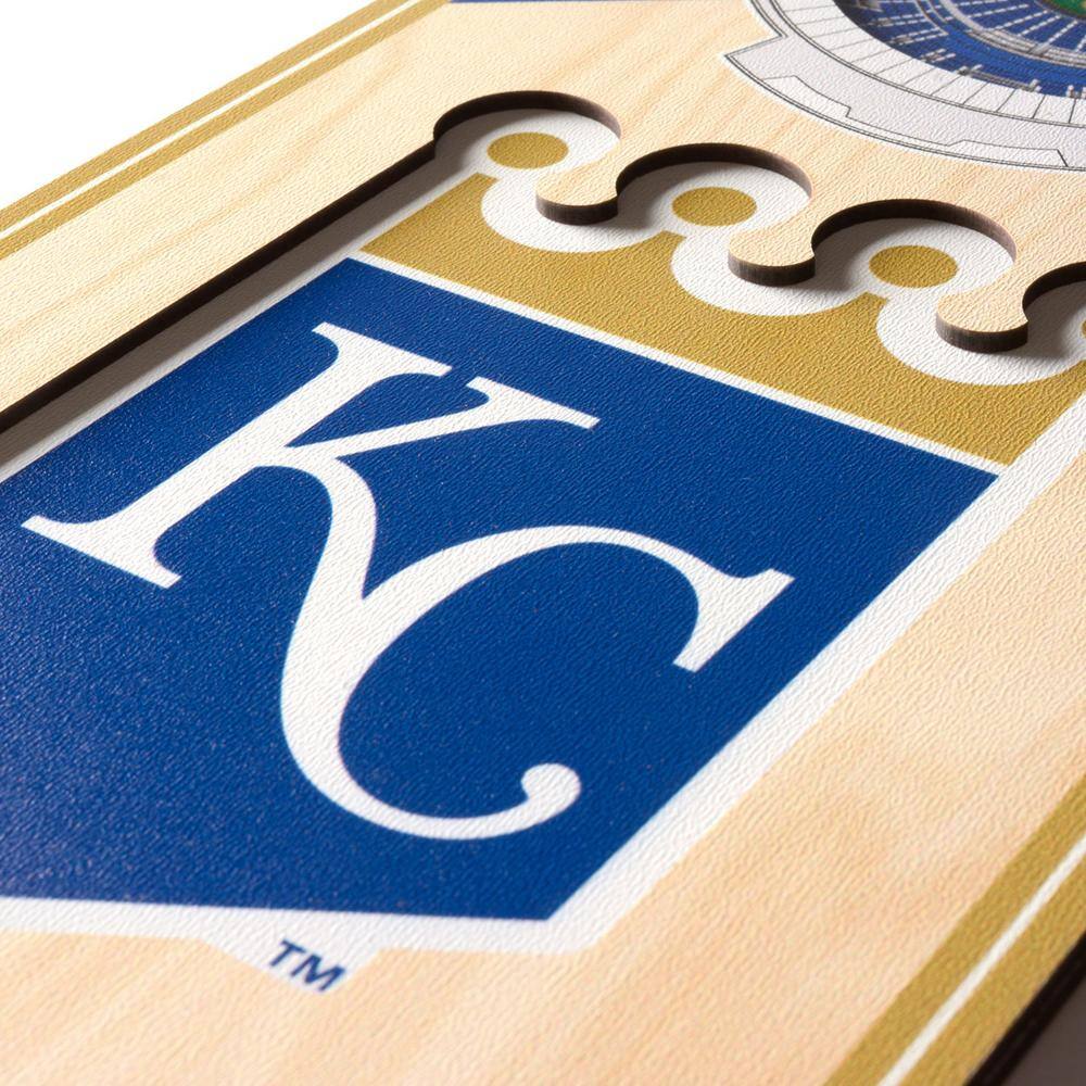 YouTheFan MLB Kansas City Royals 6 in. x 19 in. 3D Stadium Banner-Kauffman Stadium