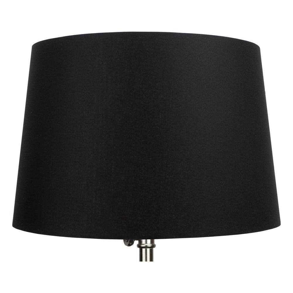 FenchelShades.com Fenchel Shades 13 in. Top Diameter x 15 in. Bottom Diameter x 10 in. Slant, Empire Lamp Shade - Linen Black