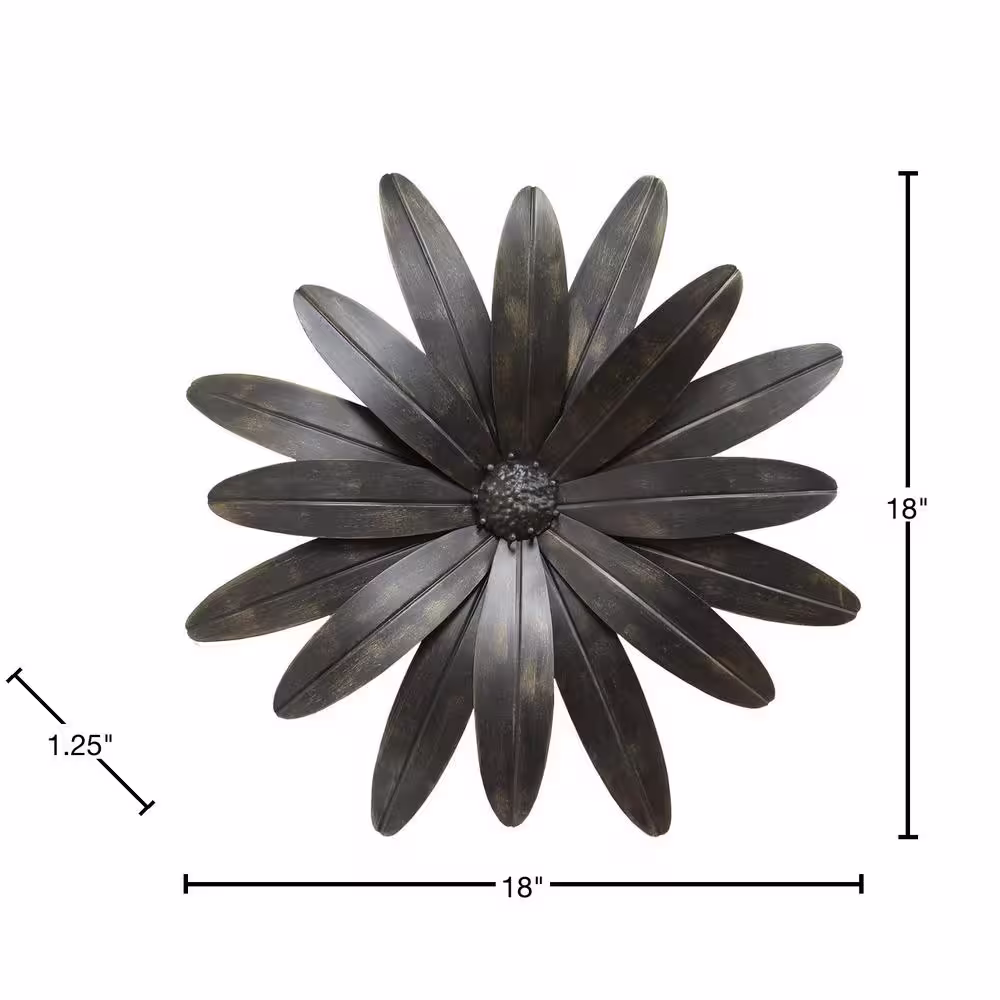 Stratton Home Decor Industrial Flower Metal Wall Decor