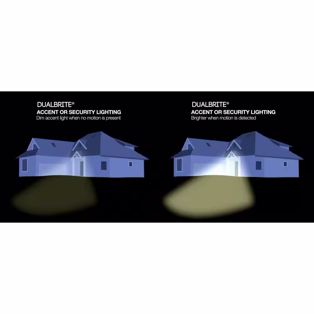 Heath Zenith 360Â° 4-Light Black Motion Activated Octagonal Ceiling Light