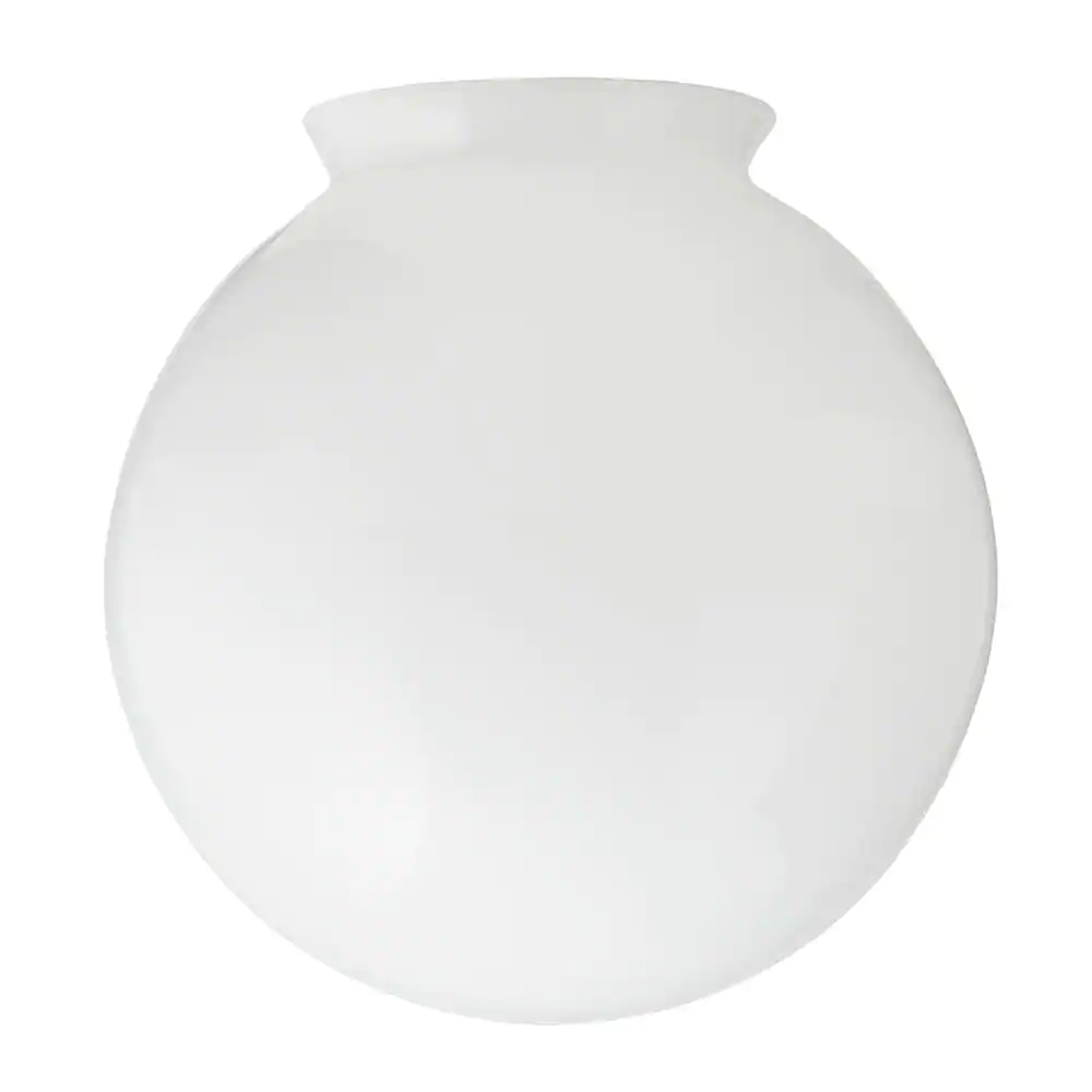 None White Glass Globe Shade with 3-1/4 in. Fitter