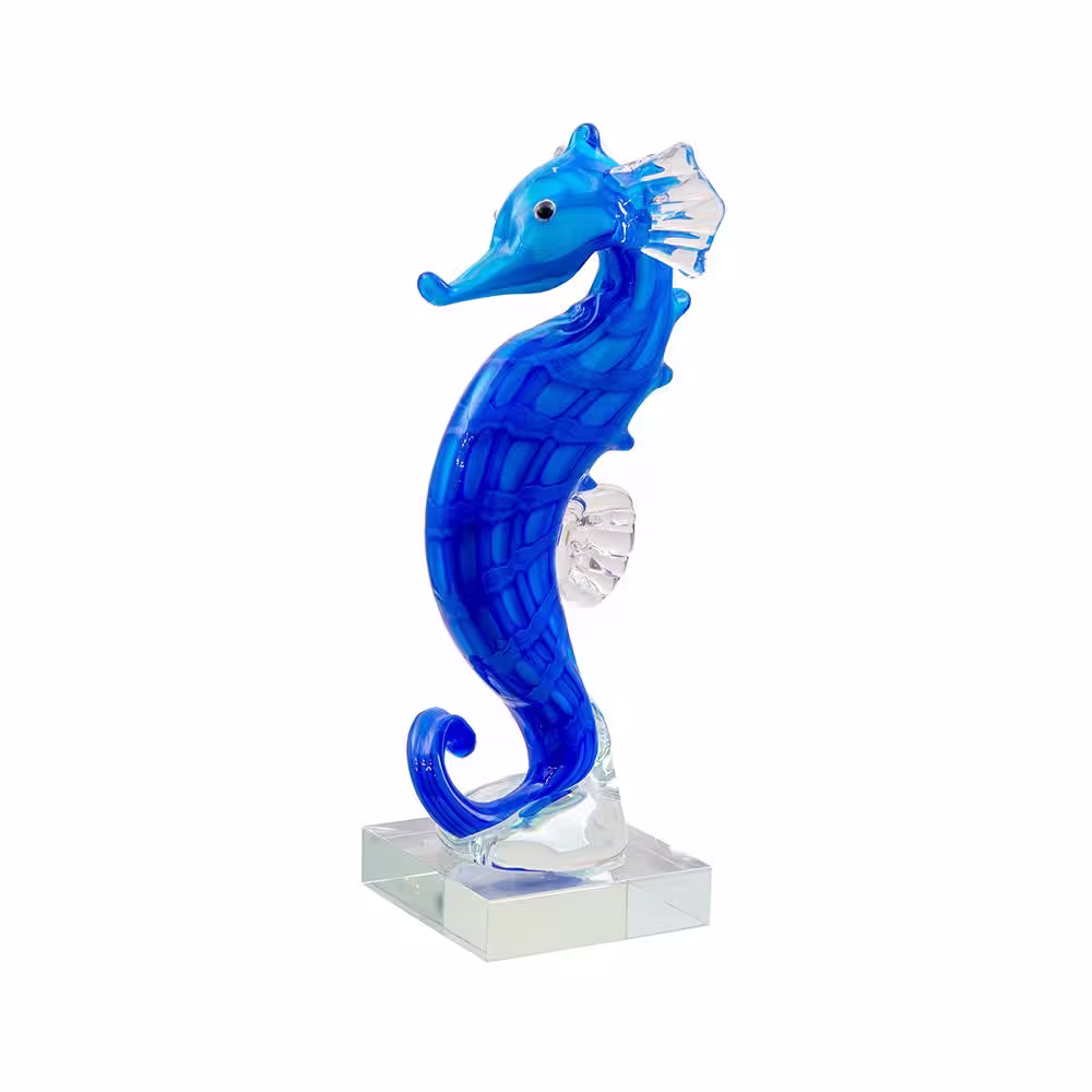 Dale Tiffany Pisces Seahorse Handcrafted Art Glass Figurine