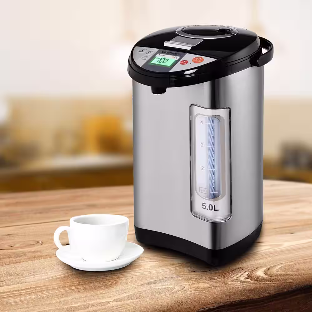 Costway 5 l Silver LCD Water Boiler and Warmer Electric Hot Pot Kettle Hot Water Dispenser